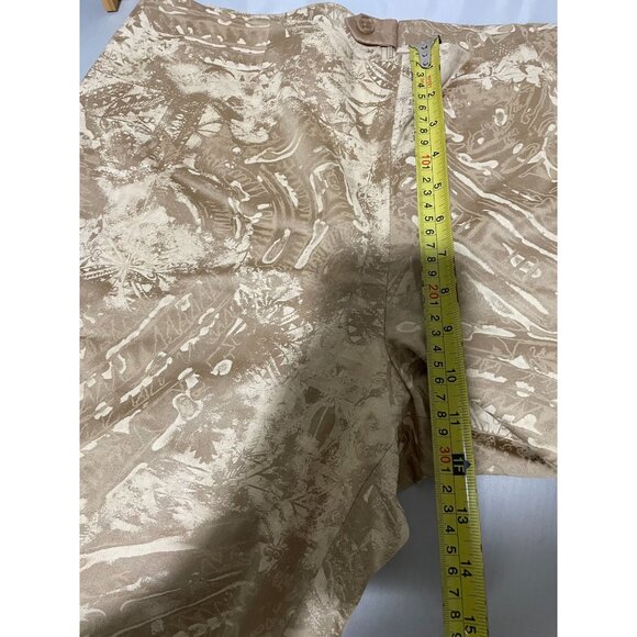 Yansi Fugel Tan Patterned Capri Pants Size 14 - Picture 9 of 10